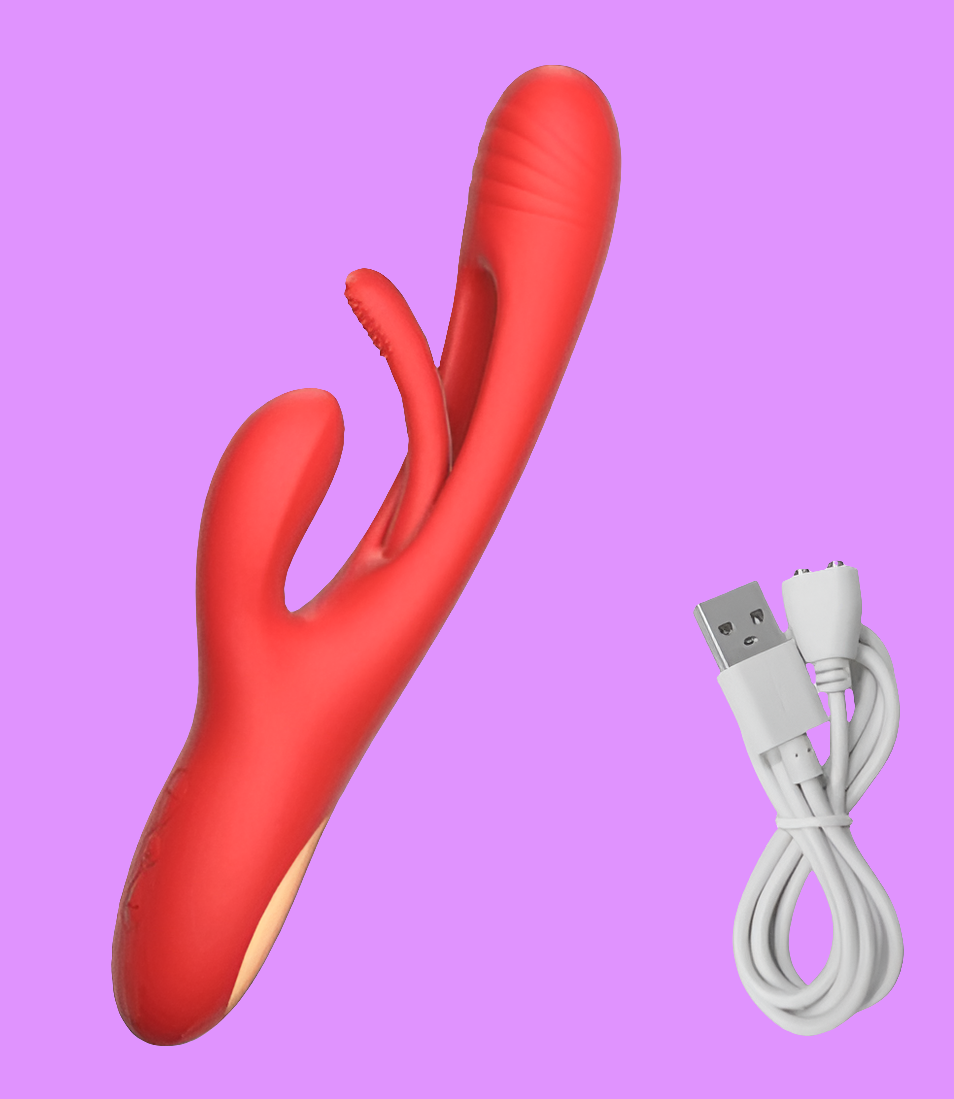 Nuevo consolador con acción vibrador y estimulante de clítoris , imposible resistirte a los orgasmos